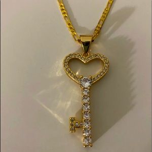 LARGE GOLD KEY PENDANT